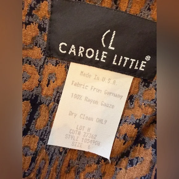 Carole Little Tan and Black Patterned Mixed Jacket - Picture 9 of 9